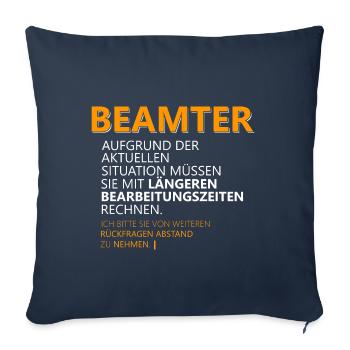 Beamten Geschenk - Sofakissenbezug 45 x 45 cm - Navy - Vorne