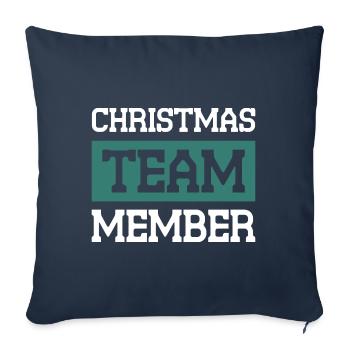 Christmas Team - Sofa pillowcase 17,3'' x 17,3'' (45 x 45 cm) - navy - Front