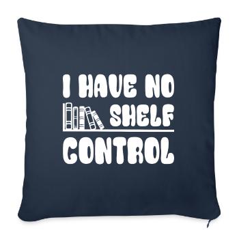 Book lover Book lovers I have no shelf control - Sofa pillowcase 17,3'' x 17,3'' (45 x 45 cm) - navy - Front