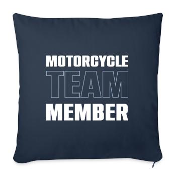 Motorcycle Team - Sofa pillowcase 17,3'' x 17,3'' (45 x 45 cm) - navy - Front