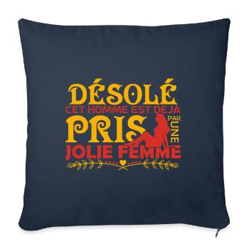 Cadeau Mari Copain Le meilleur copain du monde !! - Housse de coussin décorative 45 x 45 cm - bleu marine - Devant