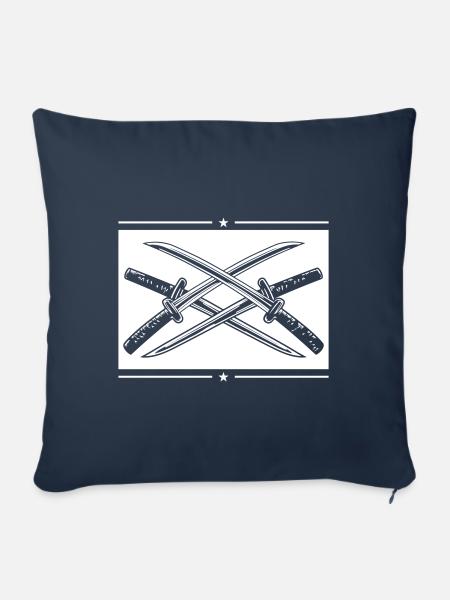 Samurai Schwert Element - Sofakissenbezug 45 x 45 cm - Navy