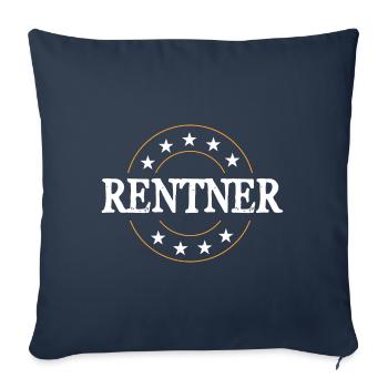 Rentner Rente - Sofakissenbezug 45 x 45 cm - Navy - Vorne