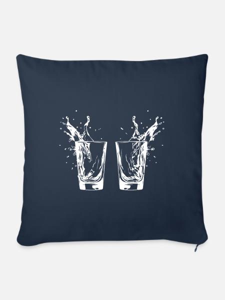 Tequila Glas Prost Party - Sofakissenbezug 45 x 45 cm - Navy