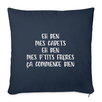 eh ben mes cadets - Housse de coussin décorative 45 x 45 cm - bleu marine - Devant