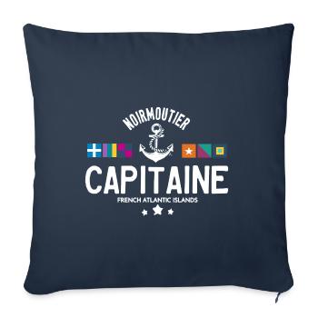Capitaine Noirmoutier - Housse de coussin décorative 45 x 45 cm - bleu marine - Devant