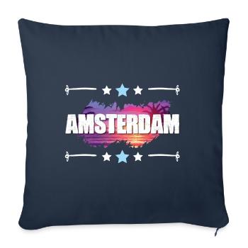 Amsterdam - Sofakissenbezug 45 x 45 cm - Navy - Vorne