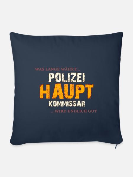 Polizeihauptkommissar Beförderung - Sofakissenbezug 45 x 45 cm - Navy