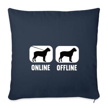 Cane Corso Cane Corso hors ligne Propriétaire de Cane Corso - Housse de coussin décorative 45 x 45 cm - bleu marine - Devant