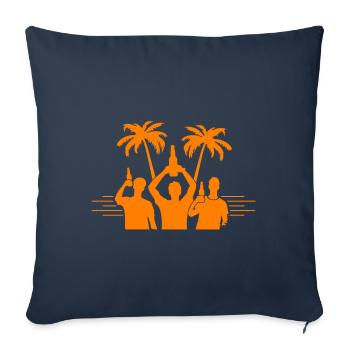 Fête Vacances à la plage - Housse de coussin décorative 45 x 45 cm - bleu marine - Devant