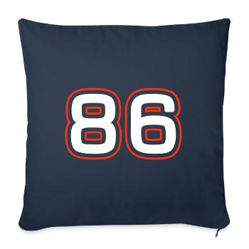 86 Zahl Symbol - Sofakissenbezug 45 x 45 cm - Navy - Vorne