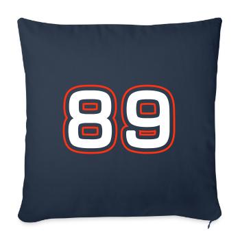 89 Number Symbol - Sofa pillowcase 17,3'' x 17,3'' (45 x 45 cm) - navy - Front