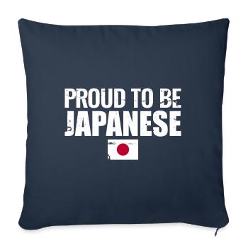Fier d’être Japonais Japon Japonisch Japonais - Housse de coussin décorative 45 x 45 cm - bleu marine - Devant