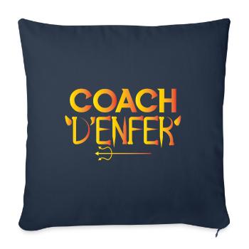 Coach Enfer Coaching Entraîneur cadeau coach ! - Housse de coussin décorative 45 x 45 cm - bleu marine - Devant