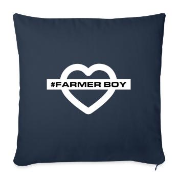 Farmer Boy Heart Love - Sofa pillowcase 17,3'' x 17,3'' (45 x 45 cm) - navy - Front