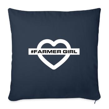 Farmer Girl Girl Heart Love - Sofa pillowcase 17,3'' x 17,3'' (45 x 45 cm) - navy - Front