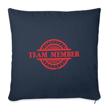 Équipier - Housse de coussin décorative 45 x 45 cm - bleu marine - Devant
