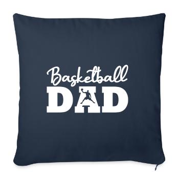 Humour cadeau père de basket-ball - Housse de coussin décorative 45 x 45 cm - bleu marine - Devant