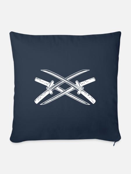 Samurai Schwert Element - Sofakissenbezug 45 x 45 cm - Navy