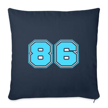 86 Number number - Sofa pillowcase 17,3'' x 17,3'' (45 x 45 cm) - navy - Front
