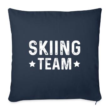 Skiing Team - Sofa pillowcase 17,3'' x 17,3'' (45 x 45 cm) - navy - Front