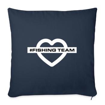 Fishing Team Heart - Sofa pillowcase 17,3'' x 17,3'' (45 x 45 cm) - navy - Front