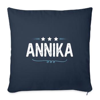Annika - Sofakissenbezug 45 x 45 cm - Navy - Vorne
