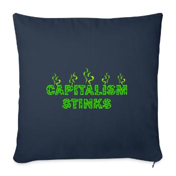 Le capitalisme pue - Housse de coussin décorative 45 x 45 cm - bleu marine - Devant