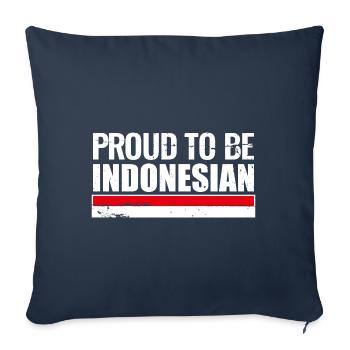 Proud To Be Indonesian Indonesia Indonesian - Sofa pillowcase 17,3'' x 17,3'' (45 x 45 cm) - navy - Front