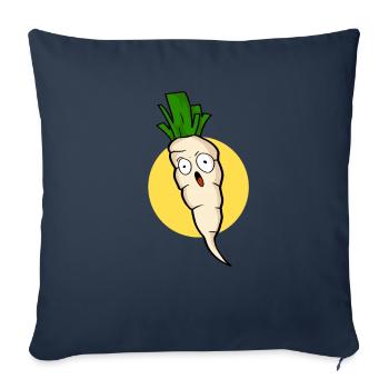 Sugarbeet surprised - Sofa pillowcase 17,3'' x 17,3'' (45 x 45 cm) - navy - Front