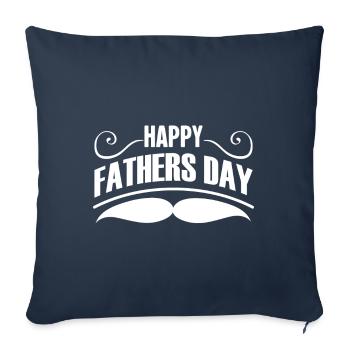Fête des Pères, Cadeau de la Fête des Pères - Papa fier - Housse de coussin décorative 45 x 45 cm - bleu marine - Devant