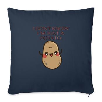 Potato - Sofa pillowcase 17,3'' x 17,3'' (45 x 45 cm) - navy - Front