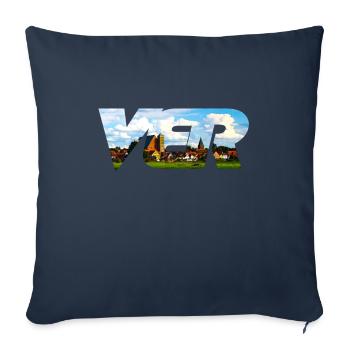 VERDEN, the equestrian town on the Aller city panorama - Sofa pillowcase 17,3'' x 17,3'' (45 x 45 cm) - navy - Front