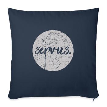 Servus Gruß Hallo Bayern Österreich vintage - Sofakissenbezug 45 x 45 cm - Navy - Vorne