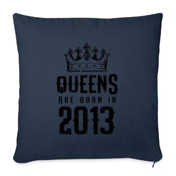 born in 2013 - Sofa pillowcase 17,3'' x 17,3'' (45 x 45 cm) - navy - Front