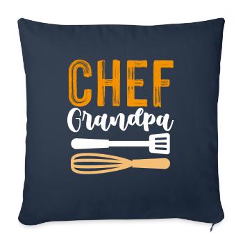 chef chef grand-père - Housse de coussin décorative 45 x 45 cm - bleu marine - Devant