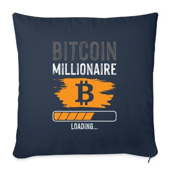 bitcoin Millionaire - Sofa pillowcase 17,3'' x 17,3'' (45 x 45 cm) - navy - Front