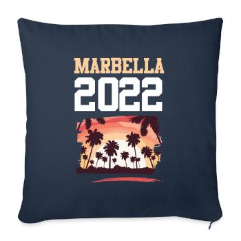 Marbella 2022 - Sofa pillowcase 17,3'' x 17,3'' (45 x 45 cm) - navy - Front