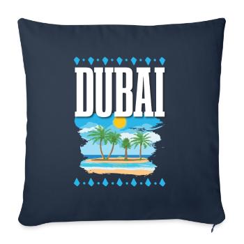 Dubaï - Housse de coussin décorative 45 x 45 cm - bleu marine - Devant