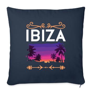 Ibiza - Housse de coussin décorative 45 x 45 cm - bleu marine - Devant