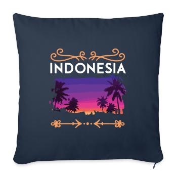 Indonesia - Sofa pillowcase 17,3'' x 17,3'' (45 x 45 cm) - navy - Front