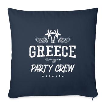 Greece Party Crew - Sofa pillowcase 17,3'' x 17,3'' (45 x 45 cm) - navy - Front