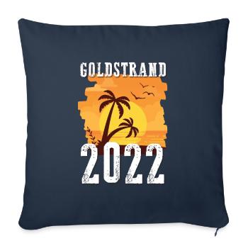 Golden Sands 2022 Palm Trees - Sofa pillowcase 17,3'' x 17,3'' (45 x 45 cm) - navy - Front