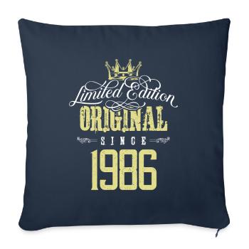 Édition limitée 1986 - Housse de coussin décorative 45 x 45 cm - bleu marine - Devant
