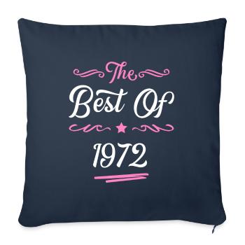1972 best of - Housse de coussin décorative 45 x 45 cm - bleu marine - Devant