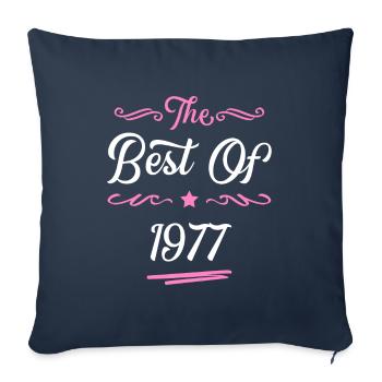 1977 best of - Housse de coussin décorative 45 x 45 cm - bleu marine - Devant