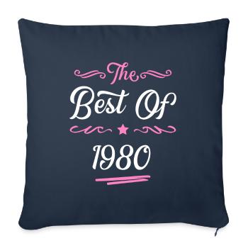 1980 best of - Housse de coussin décorative 45 x 45 cm - bleu marine - Devant