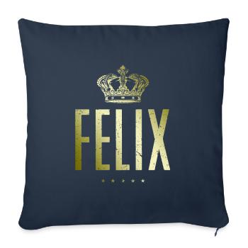 Felix - Housse de coussin décorative 45 x 45 cm - bleu marine - Devant
