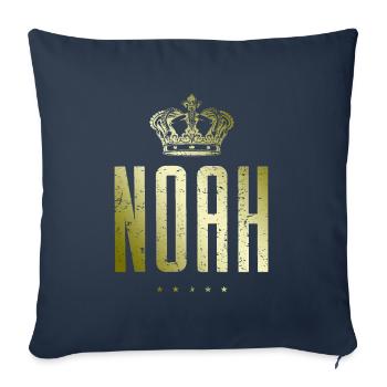 Noé - Housse de coussin décorative 45 x 45 cm - bleu marine - Devant