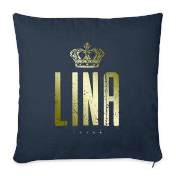 Lina - Sofa pillowcase 17,3'' x 17,3'' (45 x 45 cm) - navy - Front